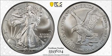 2025 $1 Silver Eagle First Strike MS69