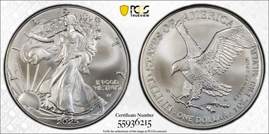 2025 $1 Silver Eagle First Strike MS69
