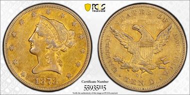 1878-CC $10 XF45