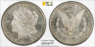 1880-CC $1 8/Low 7 MS65DMPL