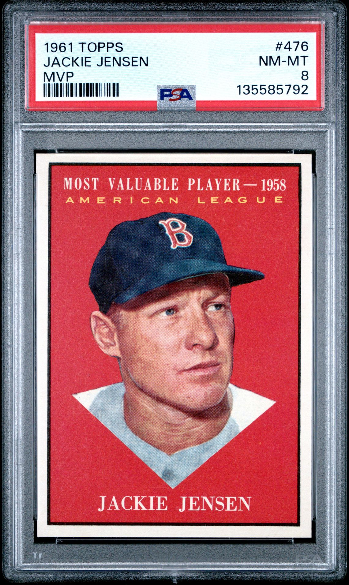 1961 Topps TOPPS MVP #476 Jackie Jensen front