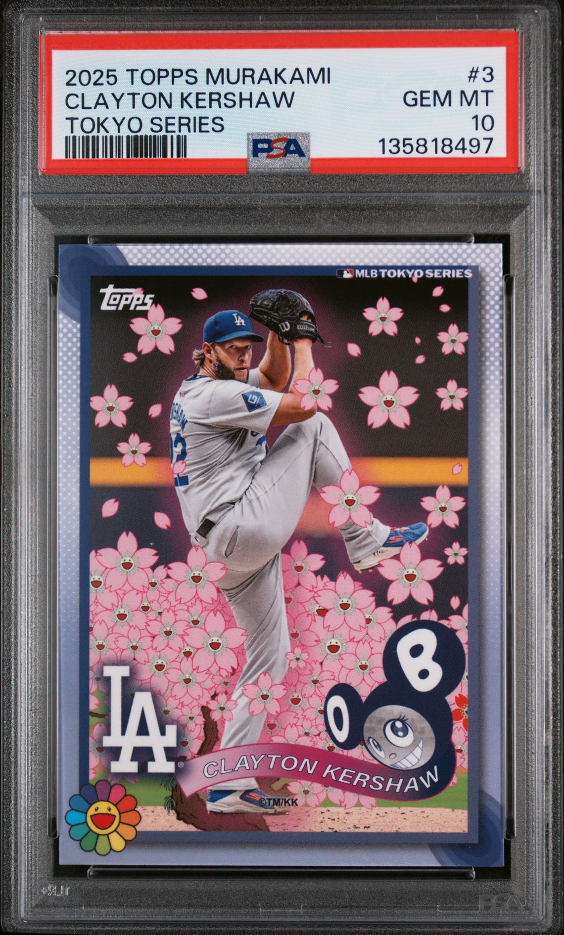 2025 Topps TOPPS TAKASHI MURAKAMI + MLB WORLD TOUR TOKYO SERIES #3 Clayton Kershaw front