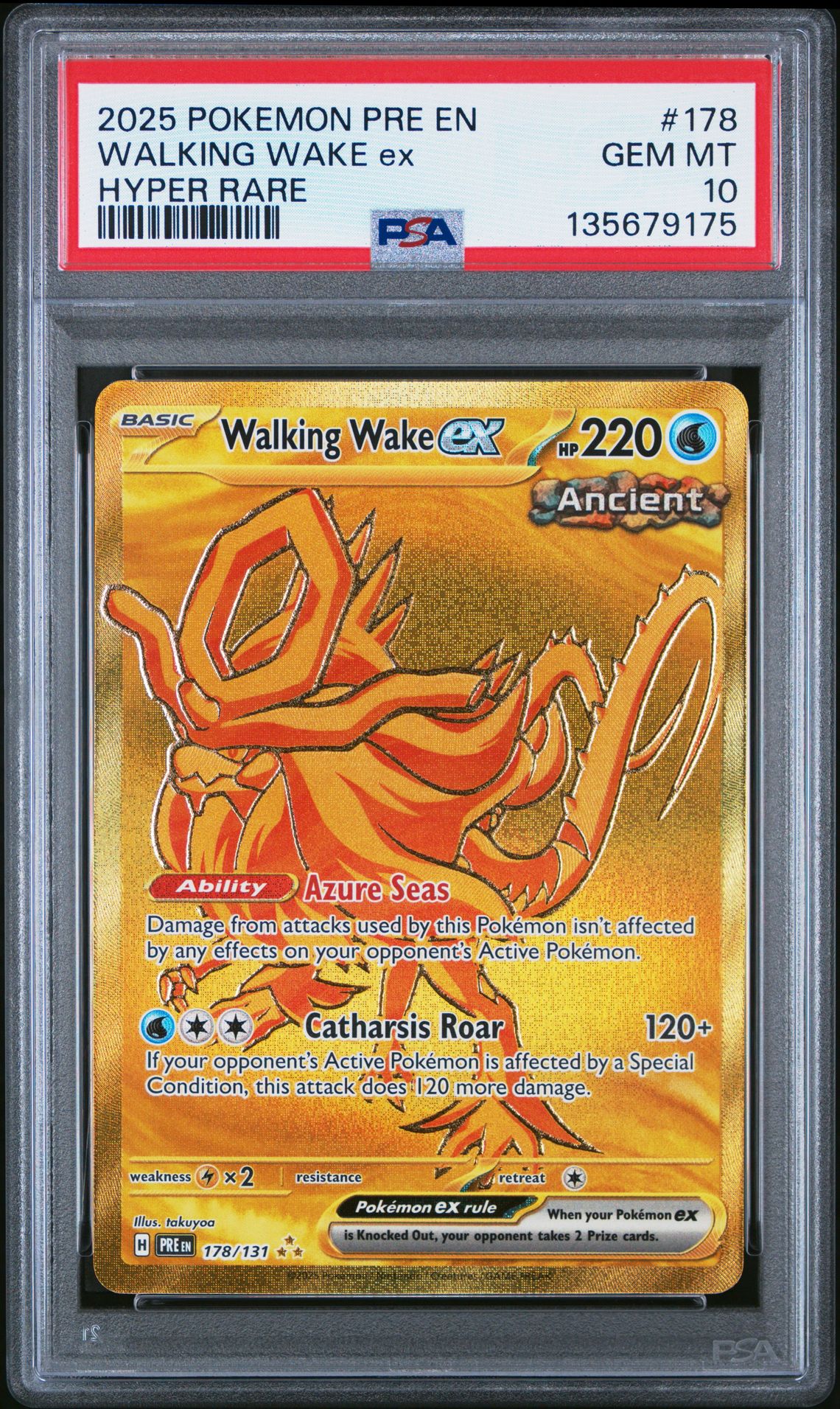 2025 Pokemon #178 WALKING WAKE ex front