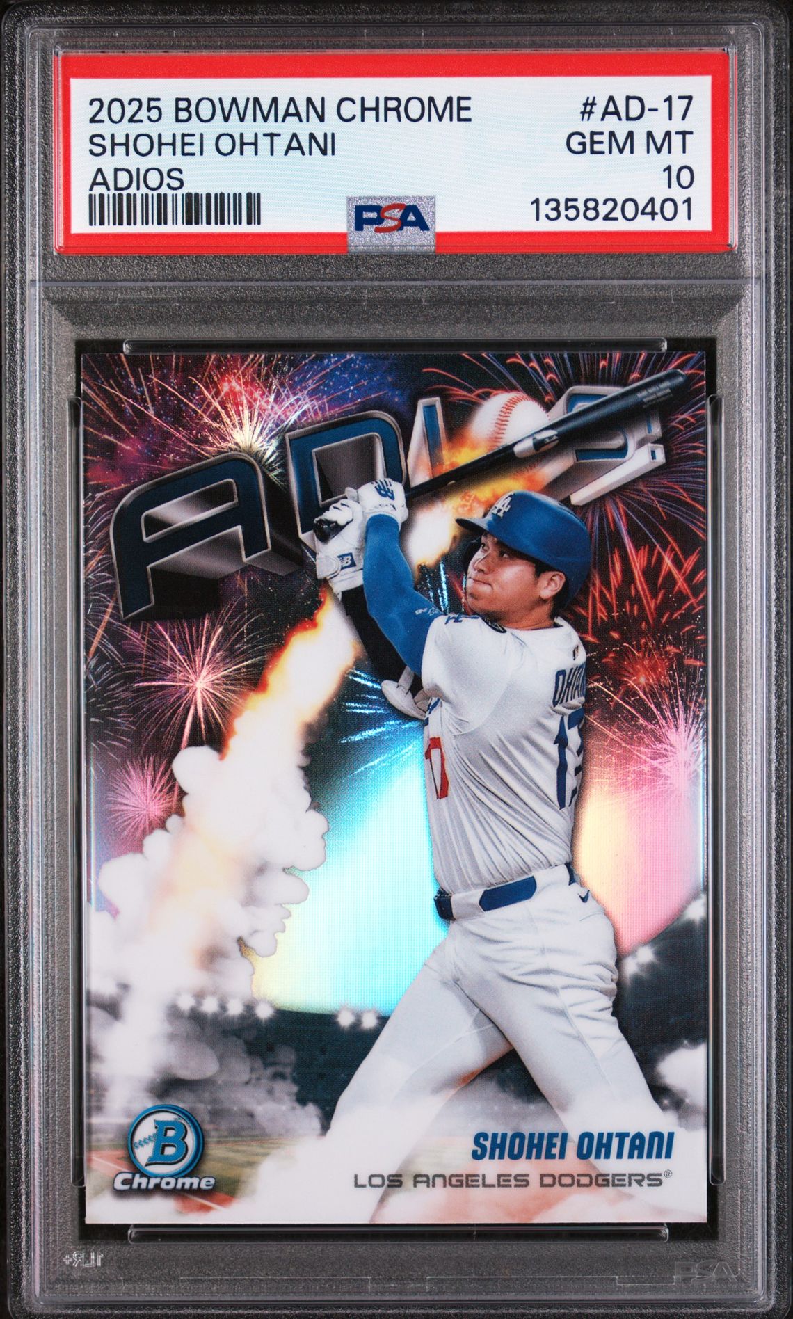 2025 Bowman BOWMAN CHROME ADIOS #AD-17 Shohei Ohtani front