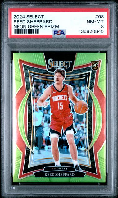 2024 Panini Select Neon Green #68 Reed Sheppard front