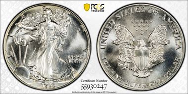 1988 $1 Silver Eagle MS69