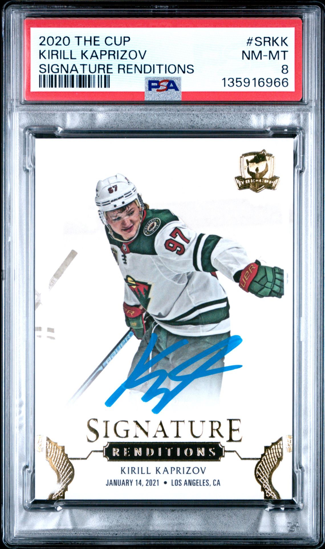 2020 Upper Deck UPPER DECK THE CUP SIGNATURE RENDITIONS #SRKK Kirill Kaprizov front