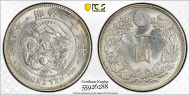 (1902) M35 1 Yen JNDA 01-10A MS63