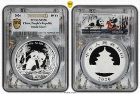 2026 10 Yn Panda Silver Panda 2026 Ink, FDoI MS70
