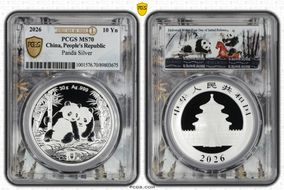 2026 10 Yn Panda Silver Panda 2026 Ink, FDoI MS70