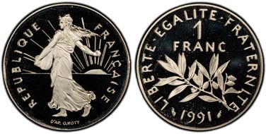 1991 1 Fr Gad-474 PR69DCAM