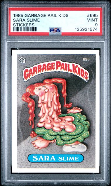 1985 Topps GARBAGE PAIL KIDS STICKERS STICKERS #69B Sara Slime front