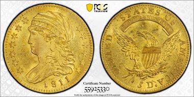 1811 $5 Small 5 MS63