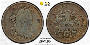 1804 1/2C Crosslet 4, Stems N1BN