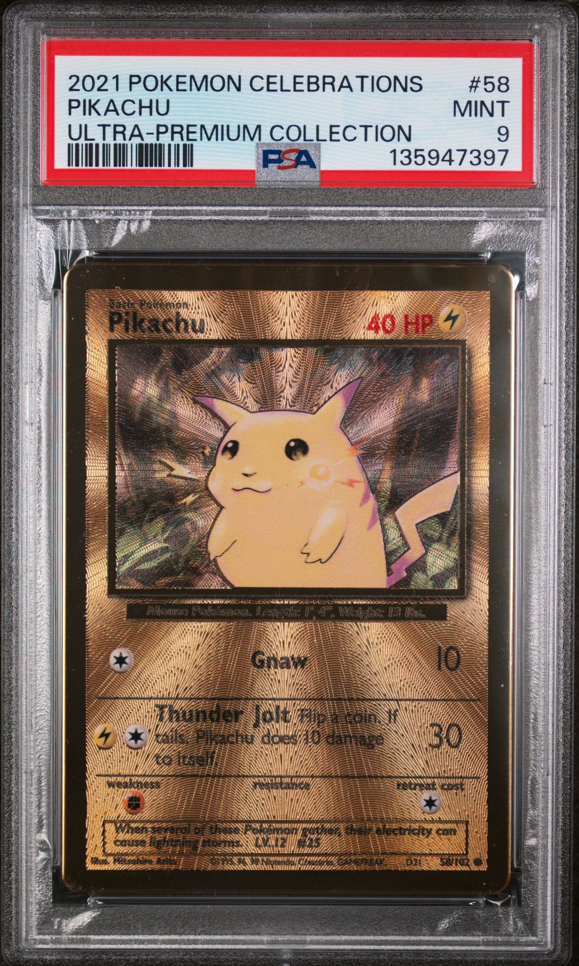 2021 Pokemon POKEMON CELEBRATIONS ULTRA-PREMIUM COLLECTION #58 Pikachu front