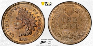 1873 1C Open 3 MS66BN
