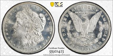 1880-CC $1 8/High 7 MS63