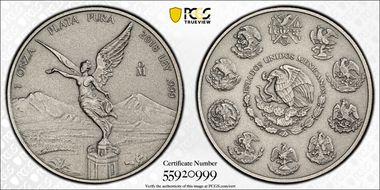 2018-Mo Onza Libertad Ag - Antiqued SP70