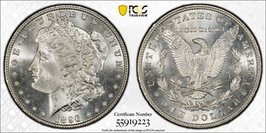 1896 $1 MS65+