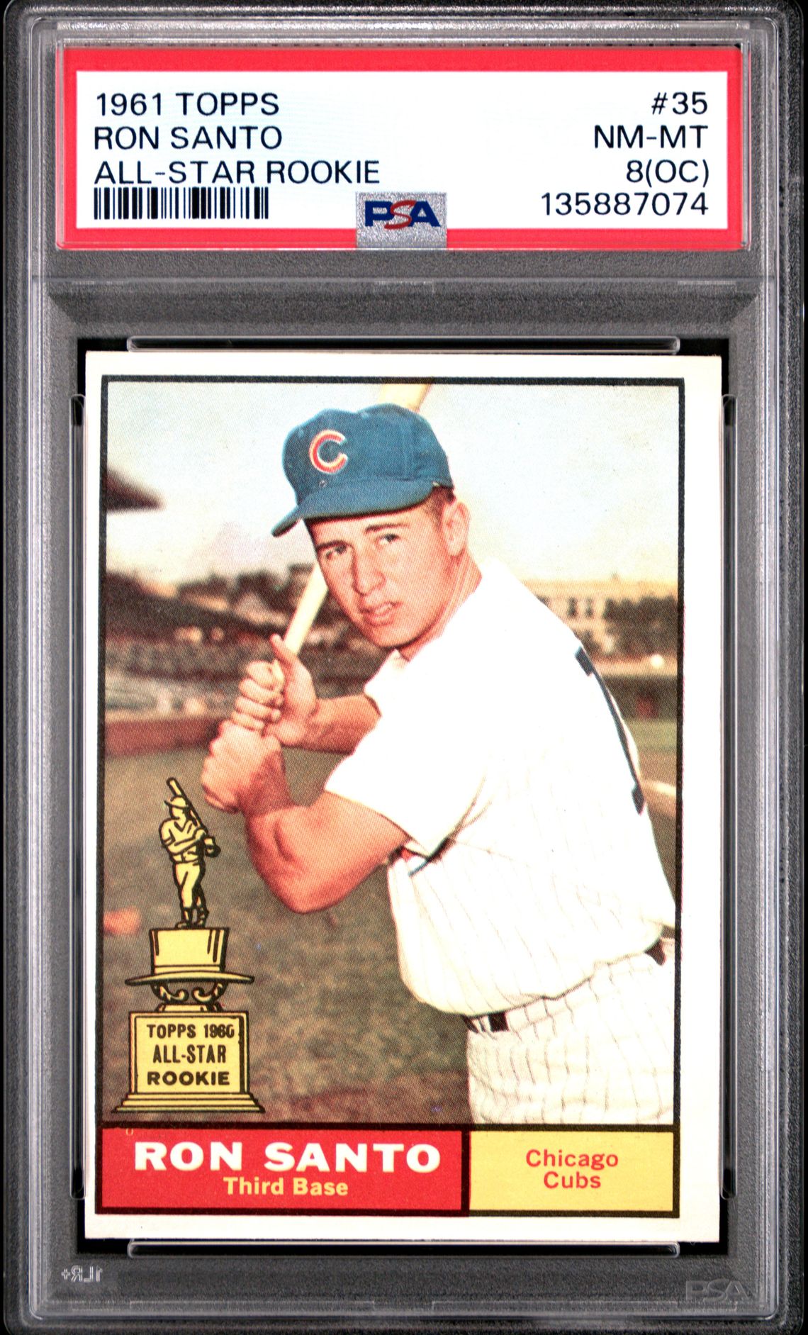 1961 Topps ALL-STAR ROOKIE #35 Ron Santo front