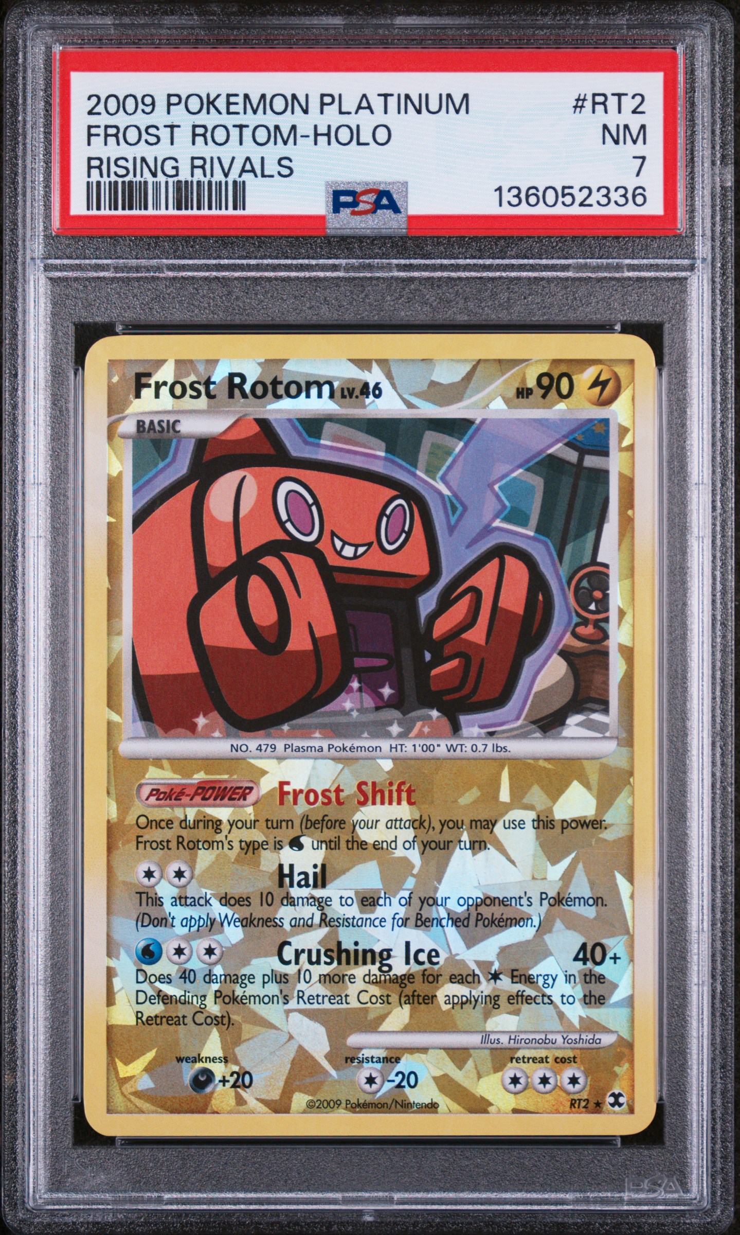 2009 #RT2 Frost Rotom-Holo PSA 7 Platinum Rising Rivals Pokemon