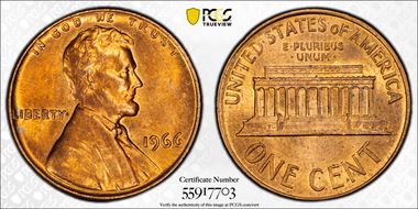 1966 1C MS63RD