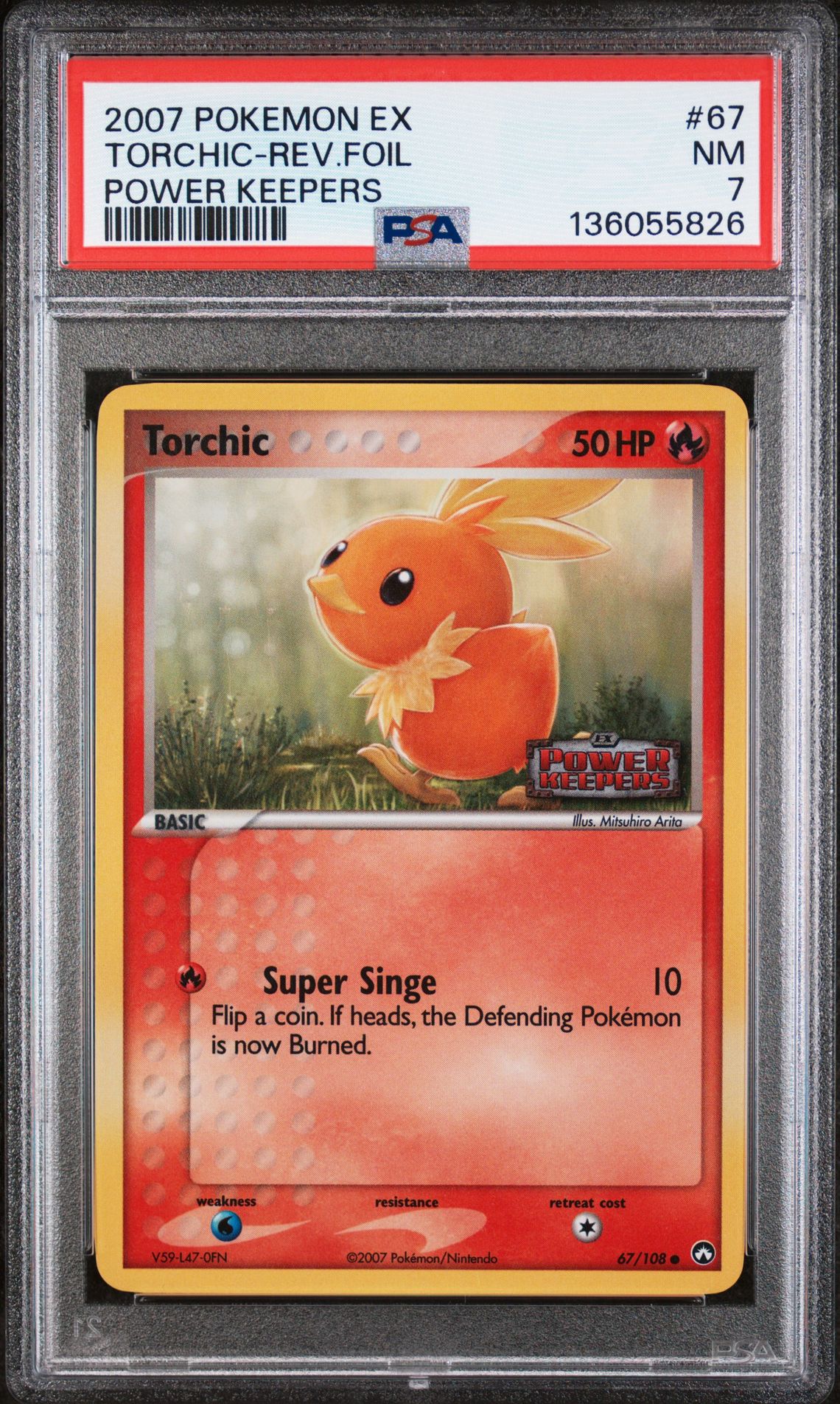 2007 Pokemon POKEMON EX POWER KEEPERS #67 Torchic-Rev.Foil front