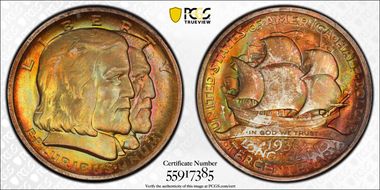 1936 50C Long Island MS67+ 