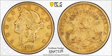 1877-S $20 VF30