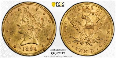 1894 $10 MS61
