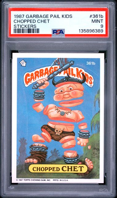 1987 Topps GARBAGE PAIL KIDS STICKERS STICKERS #361B Chopped Chet front