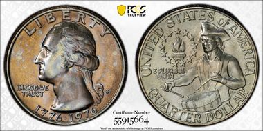 1976-D 25C Clad MS67