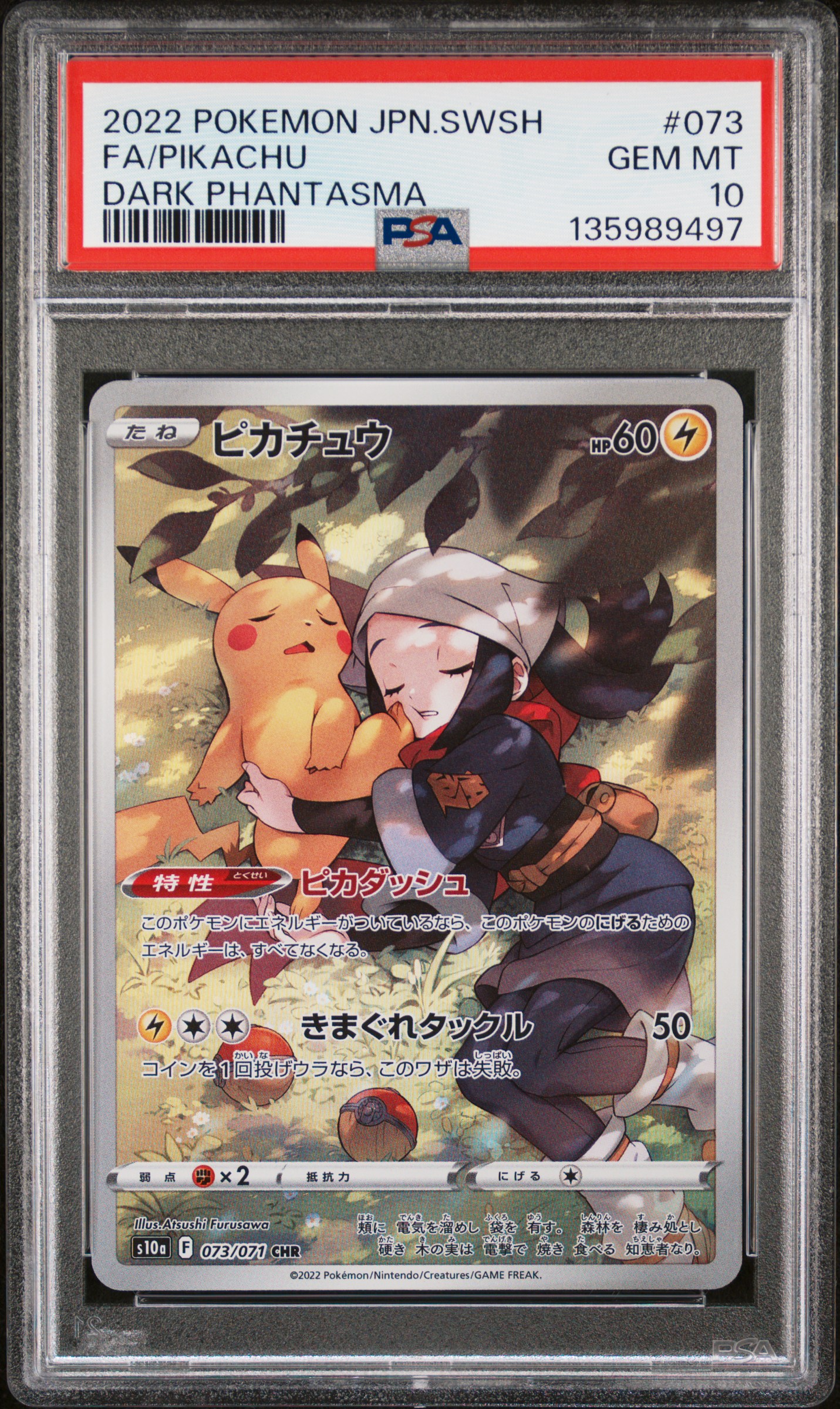#073 FA Pikachu — PSA cert 135989497