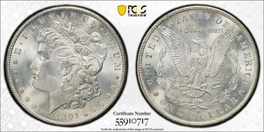 1891-S $1 MS66