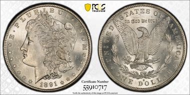 1891-S $1 MS66