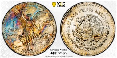 1985-Mo Onza Libertad Ag MS68