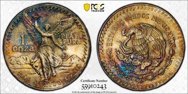 1985-Mo Onza Libertad Ag MS68