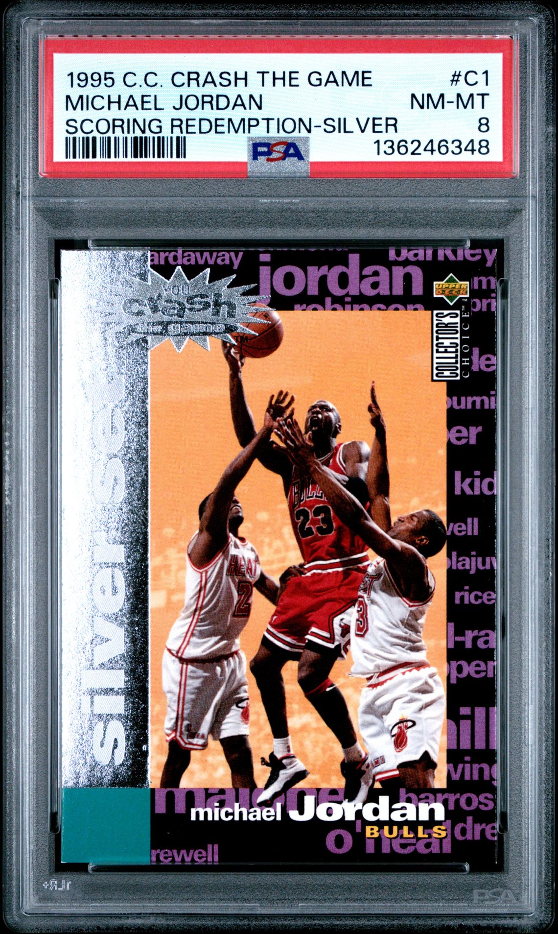 1995 COLLECTOR'S CHOICE CRASH THE GAME SCORING SCORING REDEMPTION-SILVER #C1 Michael Jordan front