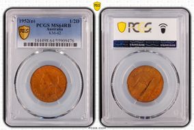 1952(p) 1/2D KM-42 MS64RB
