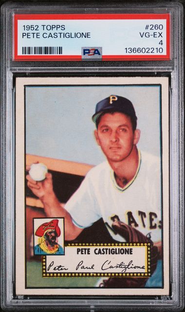 1952 Topps TOPPS #260 Pete Castiglione front