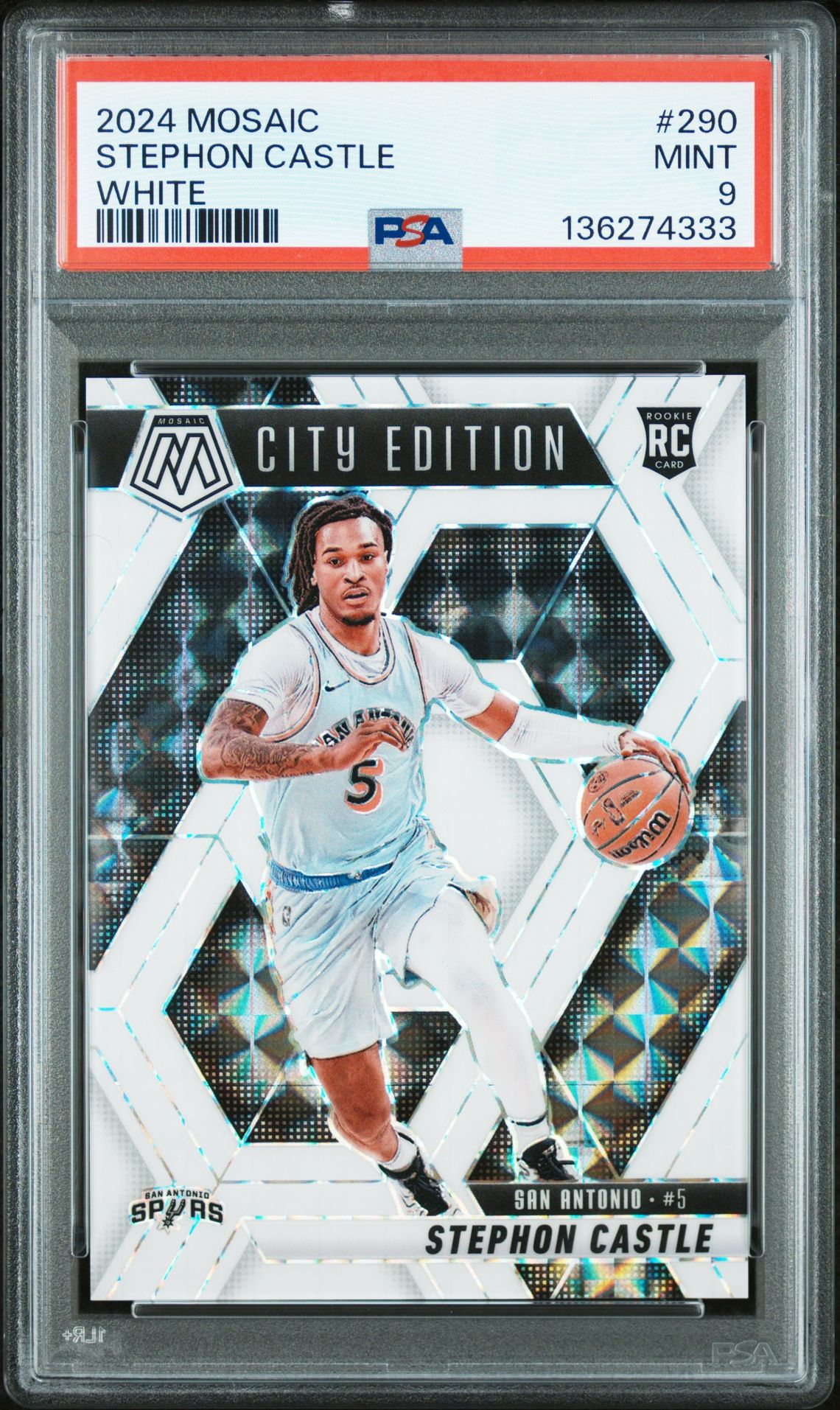 2024 Panini PANINI MOSAIC WHITE #290 Stephon Castle front
