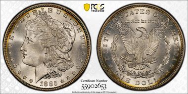 1885 $1 MS68