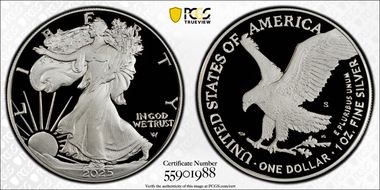 2025-S $1 Silver Eagle PR70DCAM