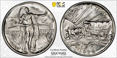 1938-D 50C Oregon MS67