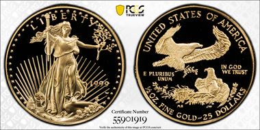 1999-W $25 Gold Eagle PR69DCAM