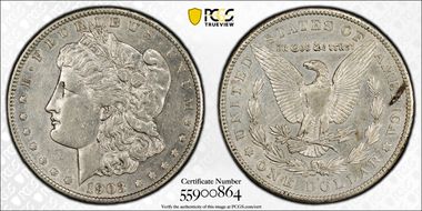 1903-S $1 Micro S AU53