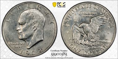 1973 $1 AU58