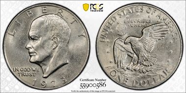 1973 $1 AU58