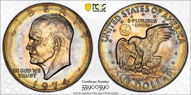 1974 $1 AU58