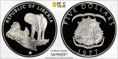 1977 $5 Elephant PR69DCAM